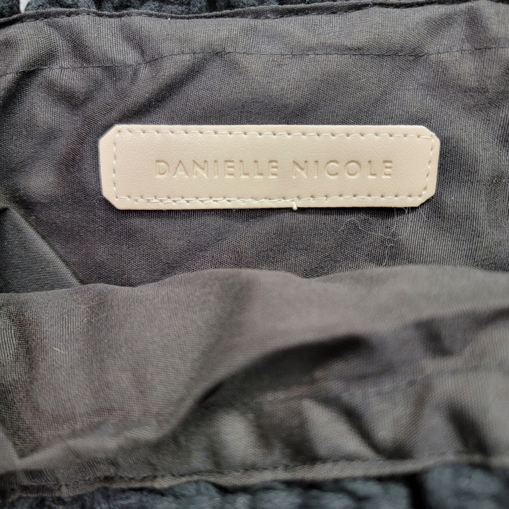 DANIELLE NICOLE BLACK MACRAMÉ FRINGE BAG, NWT - Picture 4 of 8